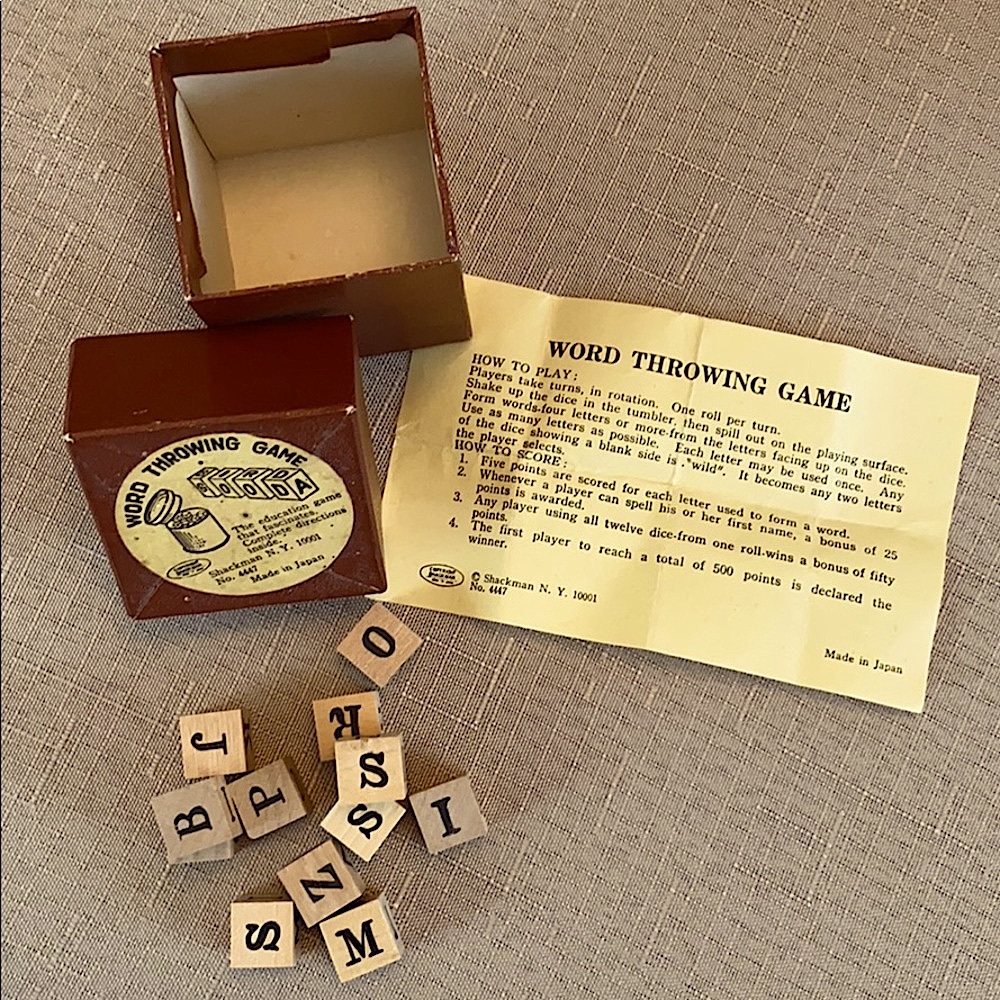 Rare, vintage, wooden “Word Throwing Game”. - Picture 3 of 3
